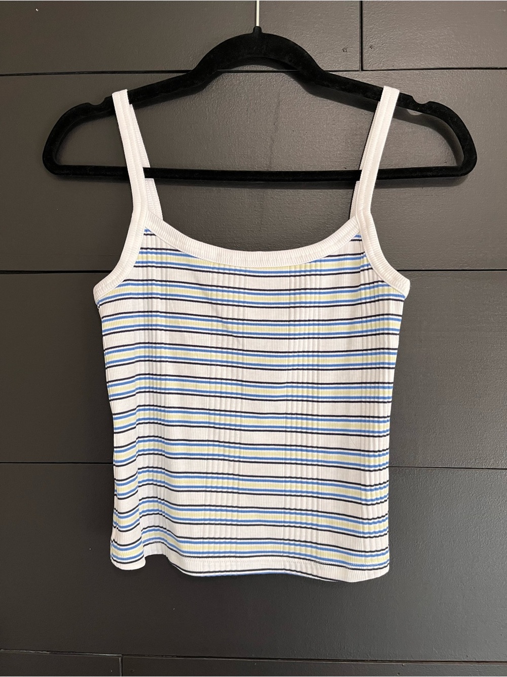 VS PINK NWT Ribbed Stretch Stripe Tank Top Summer Cami Sz M Y2K